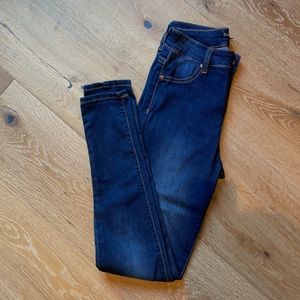 Fashion Nova dark denim high rise size 3 skinny jeans